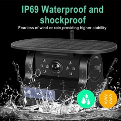 Solar Magnetic Wireless RV Backup Camera 1080P 7” Monitor for Car Truck Camper