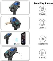 Bluetooth 5.0 Wireless FM Transmitter USB Charger Aux Adapter MP3 Hands-free Car