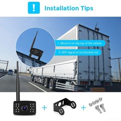 WiFi Wireless Car Truck RV Trailer Rear View Backup Camera 720P For iOS Android