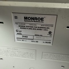Monroe 3140 Vintage Desktop Adding Machine Calculator Printer Tested/Working