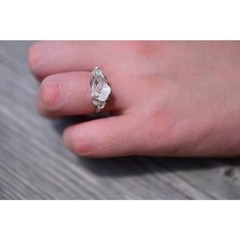 Alternative Engagement Ring Raw rustic Boho Promise Ring dainty unique s…