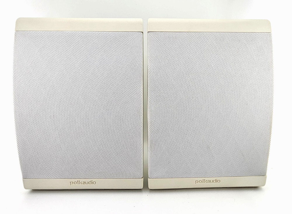 Polk OWM3 Wall and Bookshelf Speakers |Paintable Grilles (Pair, White)