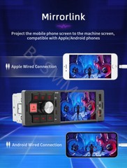 4.1in Bluetooth Car Radio Stereo Single 1Din For CarPlay Android Auto AUX USB