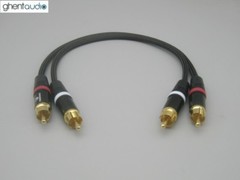 A12 — ghentaudio Silver-plated Star Quad RCA/Phono HiFi Audio Cables (Pair)