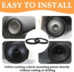 Durable 6.5-inch Speaker Ring Mounts – Professional ABS Spacers for Car Audio