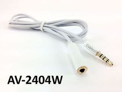 4ft 4-Position 3.5mm Stereo TRRS Audio Headset Extension Cable White, AV-2404W