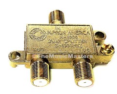 2-Way Coaxial CABLE SPLITTER Digital HDTV Satellite Wire F Type 1-2 Coax Adapter