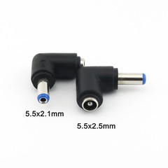 10x DC Power 5.5x 2.5mm Female To 5.5 x 2.1mm Male Right Angle Adapter Connector