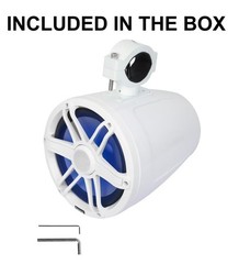 1PCS Audio 6-1/2″ 2-Way 150W Marine Tower Boat Speaker 12V DC RGB LED Light