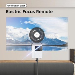 Portable Projector w/ Motorized Focus, Home Theater Projector for iOS / Android