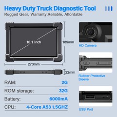 X7 HD 24V 12V Diesel Heavy Duty Truck Scanner ECU Coding All System DPF Regen