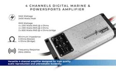 DS18 NVY-T800.4D Waterproof 4-Channel Marine UTV ATV 2400 Watt Class D Amplifier