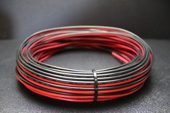 12 GAUGE PER 10 FT RED BLACK ZIP WIRE AWG CABLE POWER GROUND STRANDED COPPER CAR
