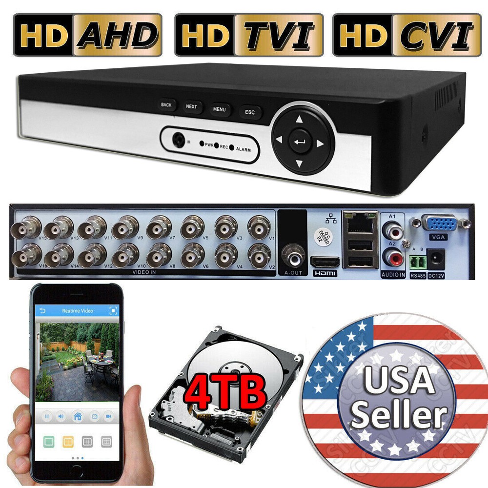 Sikker 16 Channel DVR Camera Recorder with 4TB hard drive support Lorex 1080P