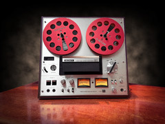 SONY REEL TO REEL 🌈RaRe🌈 Red Vintage Stereo Tape Recorder