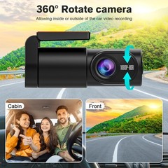 Dash Cam Camera ‌24/7 Front Cabin Car DVR FHD Motion Detection Vehicle G-Sensor