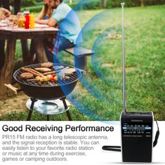 PR15 Pocket FM/AM/NOAA Emergency Weather Radio Little Transistor Tuning Walking