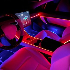 10M RGB 8 in 1 RGB Car Atmosphere Interior LED Guide Fiber Optic Ambient Light