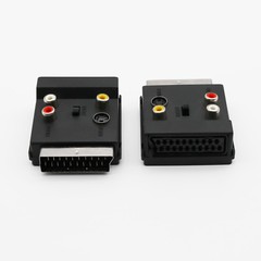 1x RGB Scart Male to 3x RCA Female + S-Video AV TV Audio Cable Converter Adapter