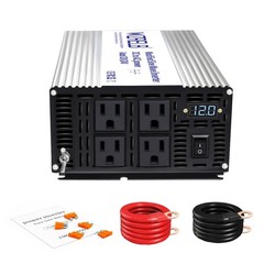 1800W Dual Voltage Inverter, 12V/24V Auto-Detect DC to 110V/120V AC Modified