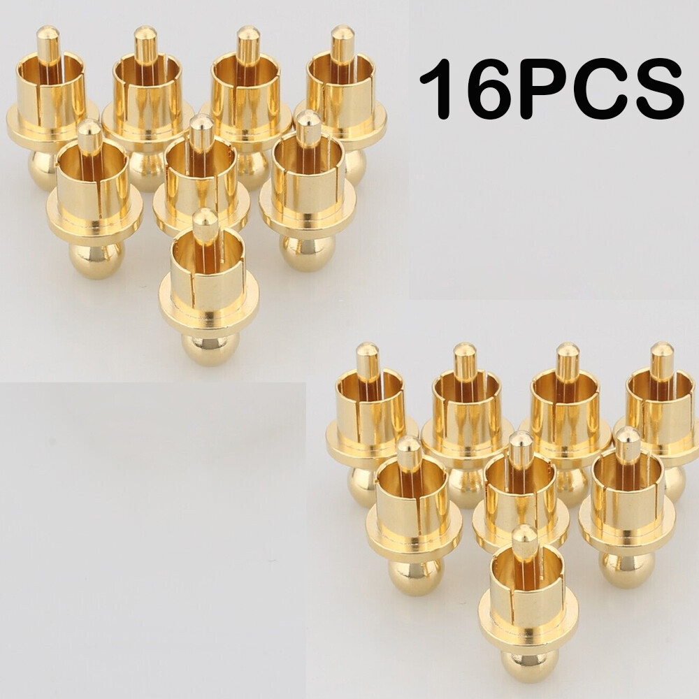 16PCS Gold Plated RCA Caps Plug Short-Circuit Shielding Socket Protect Cover US