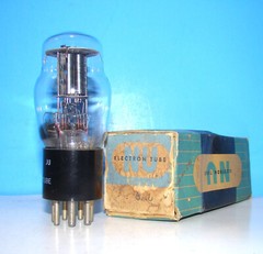 No type 6A6 NU NOS amplifier audio vintage radio vacuum tube valve ST shape 6A6G