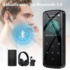 RUIZU 8GB Bluetooth Mp3 Player HiFi Lossless Built-in Speaker FM, to 128GB Black