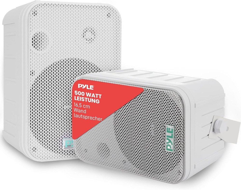 Pyle PDWR50W Dual 6.5″ Waterproof Outdoor Speaker System – White (Open Box)