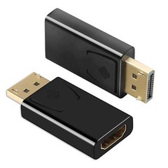 2 x Display Port to HDMI Displayport DP HDMI Cable Adapter Video cord HDTV PC 4K