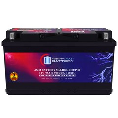 Mighty Max MM-H8 Group 49 12V 95Ah 160RC 900CCA Replaces Mercedes-Benz SLK320 01