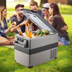 VEVOR 12 Volt Refrigerator, 48 Quart (45L) Fast Cooling Car Fridge, Portable Fre