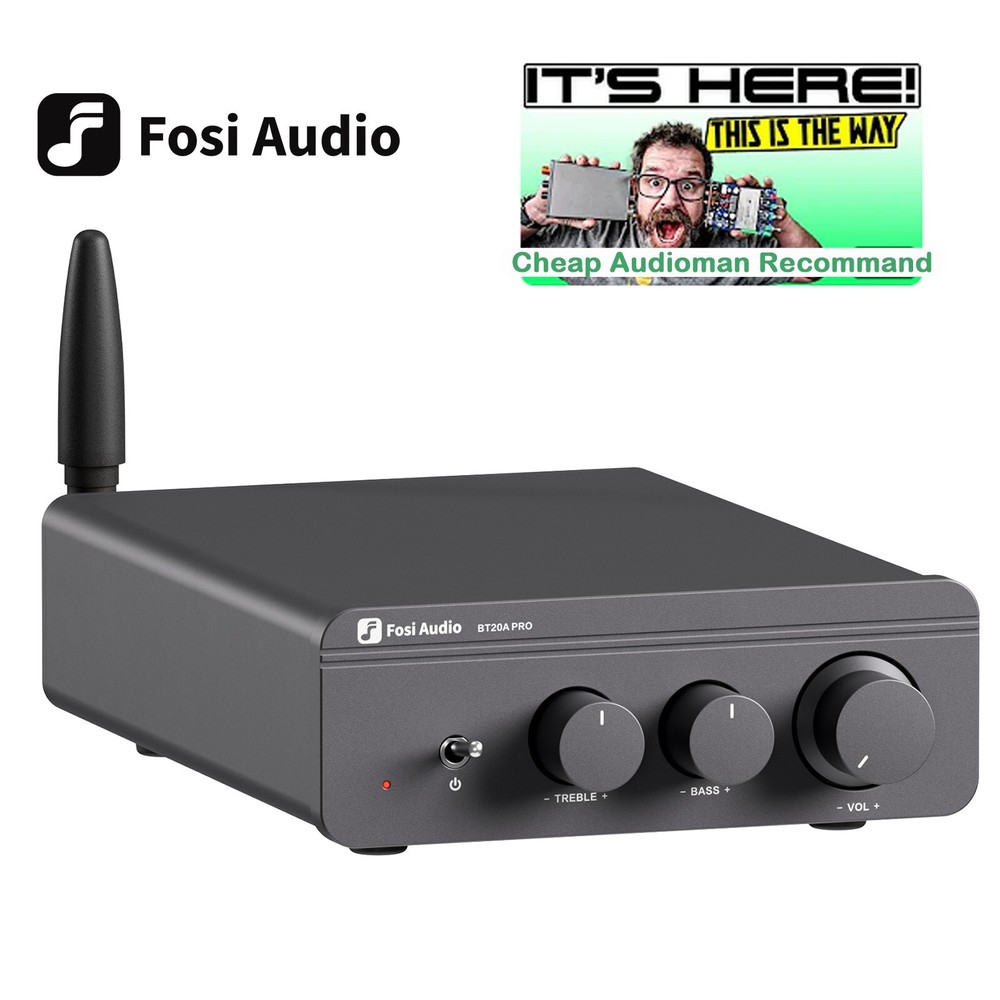 Fosi Audio BT20A Pro TPA32552 Bluetooth 5.0 Class D 2.0 Channel Hi-Fi Amplifier