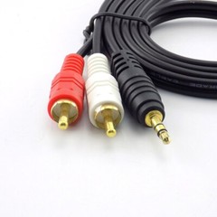 3.5mm Jack Male to 2 RCA Male AV Cord AUX Audio Cable 1.5/5/10M For Mp3 Phone