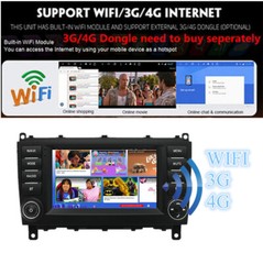 7″ Android 11 Stereo Radio GPS 2+32GB For Mercedes C-Class W203 CLK W209 Carplay