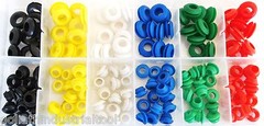 150pc GOLIATH INDUSTRIAL MULTI COLOR RUBBER GROMMET ASSORTMENT WIRING FIREWALL