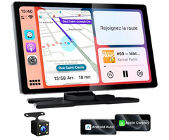 9.0″ Wireless CarPlay Screen for Car, Android Auto Screen for Car with Backup