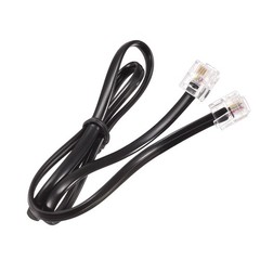 2 x Phone Cord 1.64FT Telephone Cable Phone Line Cord RJ11 6P4C Plugs Black