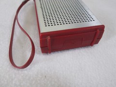 Vintage 1980’s Sound Design red AM portable pocket radio Hong Kong ( Works )