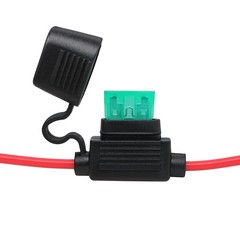 VANTRONIK Waterproof Medium Inline Fuse Holder with 14 Gauge AWG Wire 10 Inches