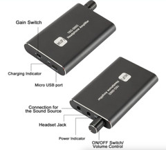 16-300Î© HIFI Headphone Amplifier Portable Earphone AMP 3.5mm w/ Audio USB Cable