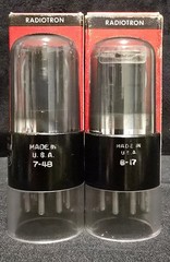 RCA 6SN7 GT US ARMY TUBE 1940s GRAY SMOKE MILITARY SPEC MATCHED SET
