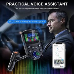 Car Bluetooth FM Transmitter Radio MP3 Wireless Adapter Hands-Free 3Port Charger
