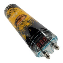 PRO 3.5 Farad Capacitor Car Audio 3500 Watts Power 12V Display + 4 Gauge amp KIT