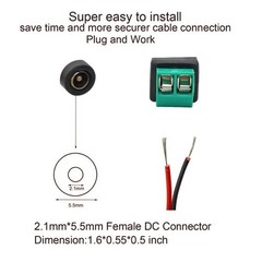 5Pairs DC 12V 5.5×2.1mm Male Female Power Connector Plug Adapter CCTV LED Strip