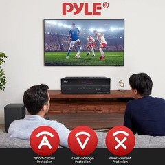 Pyle Hi-Fi Wireless BT Home Theater Receiver – 5.2 Channel, 1000W MAX