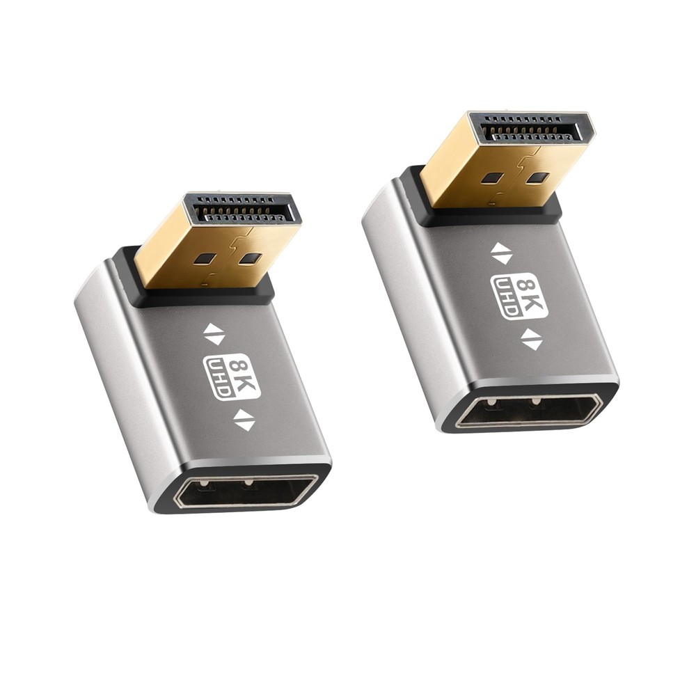 Togconn 8K 90 Degree 2 Pack, (Up & Down) 90 DP Male to Female