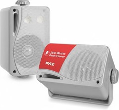 Pyle 3-Way Waterproof Marine Box Speakers – 3.5″ 200 Watt Dual Indoor Outdoor…