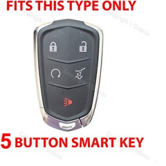 Silicone Case Fob Keyless Entry Cover for 5 Cadillac CTS-V CTS ATS SRX Smart Key