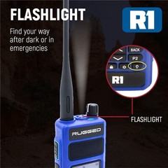 Rugged R1 Business Band Handheld – Digital and Analog Walkie Talkie VHF and UHF