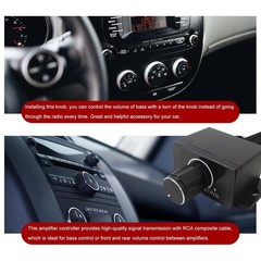 1pcs Universal Car Amplifier RCA Level Controller Audio Bass Control Knob Cable